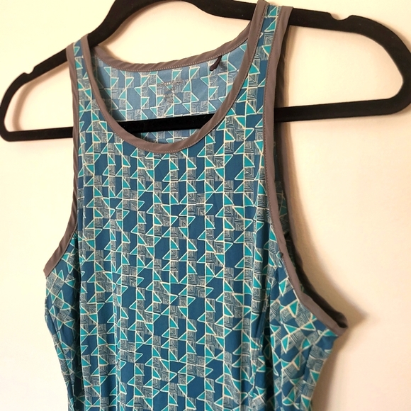 Toad & Co Sunkissed Maxi Dress Geometric Teal Small - Picture 4 of 16